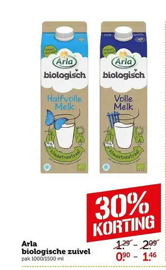 Coop Arla Biologische Zuivel 30% Korting aanbieding