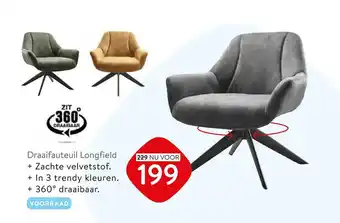 Profijt Meubel Draaifauteuil longfield aanbieding