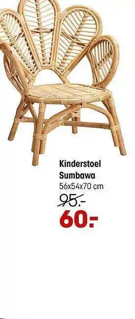 Kwantum Kinderstoel sumbawa 56x54x70 cm aanbieding