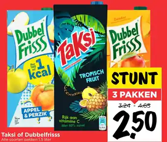 Vomar Voordeelmarkt Taksi of dubbelfrisss 1,5 liter aanbieding