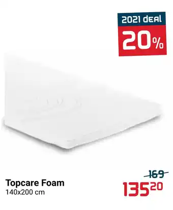 Beddenreus Topcare foam 140x200 cm aanbieding