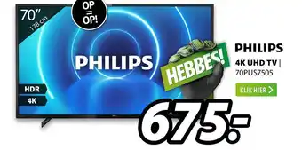 Expert Philips 4k uhd tv | 70ppus7505 aanbieding