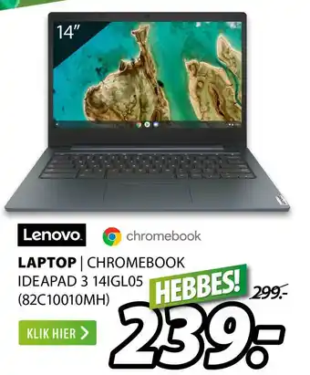 Expert Lenovo laptop | chromebook ideapad 3 14igl05 (82c10010mh) aanbieding