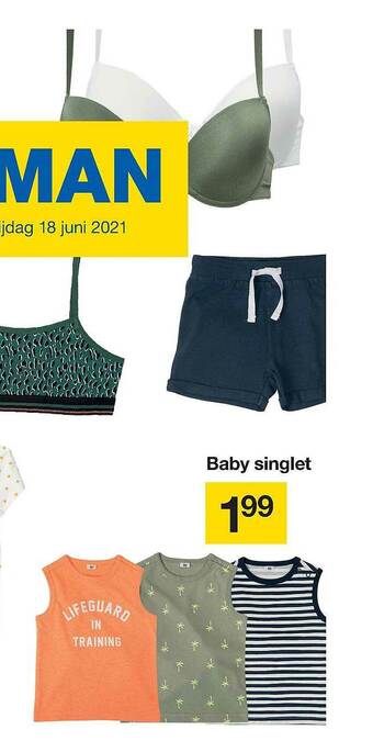 Zeeman Baby singlet aanbieding