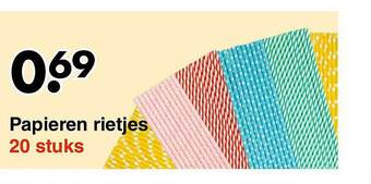 Wibra Papieren rietjes aanbieding