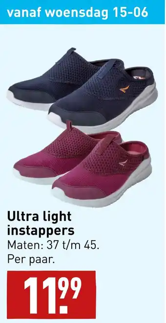 ALDI Ultra light instappers aanbieding