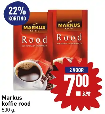 ALDI Markus koffie rood aanbieding