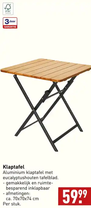 ALDI Klaptafel aanbieding