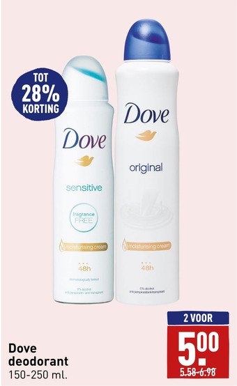 ALDI Dove deodorant aanbieding