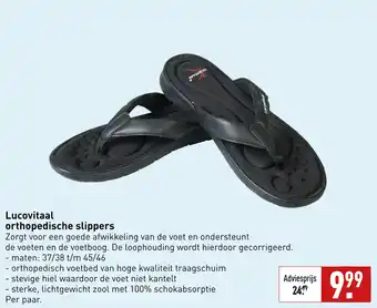 ALDI Lucovitaal orthopedische slippers aanbieding