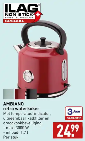 ALDI AMBIANO retro waterkoker aanbieding