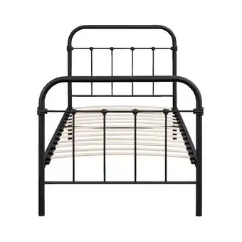 Leen Bakker Bed Anne - mat antraciet - 90x200 cm aanbieding