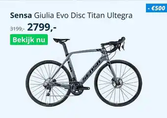 Mantel Sensa Giulia Evo Disc Titan Ultegra Fiets aanbieding