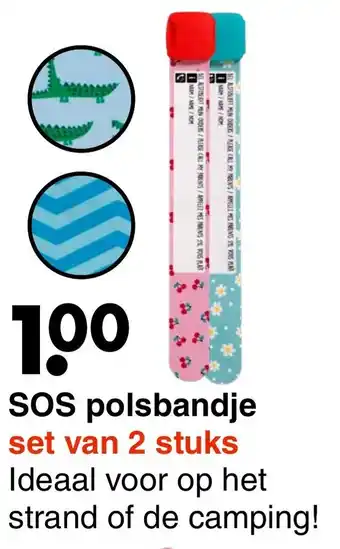 Wibra SOS polsbandje 2st aanbieding