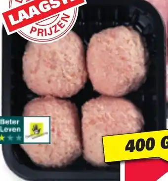 Nettorama Gehaktballen 400 gram aanbieding