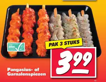 Nettorama Pangasius- of Garnalenspiezen 3 stuks aanbieding