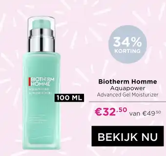 ICI Paris XL Biotherm Homme Aquapower Advanced Gel Moisturizer aanbieding