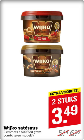 Coop Wijko satésaus aanbieding