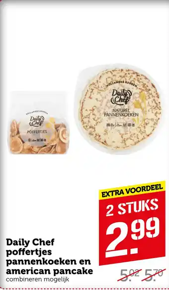 Coop Daily Chef poffertjes pannenkoeken en american pancake aanbieding