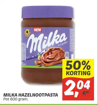 Dekamarkt Milka Hazelnootpasta aanbieding