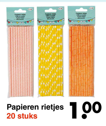 Wibra Papieren rietjes aanbieding