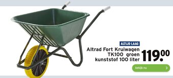 GAMMA Altrad Fort Kruiwagen TK100 groen kunststof 100 liter aanbieding