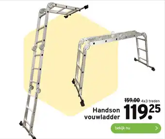 GAMMA Handson vouwladder 4x3 treden met platform aanbieding