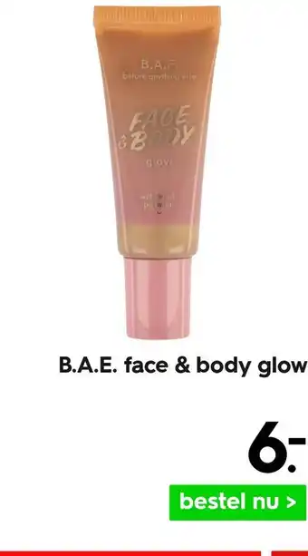 HEMA B.A.E. face & body glow aanbieding