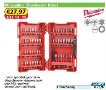 Toolstation Milwaukee Shockwave Bitset aanbieding