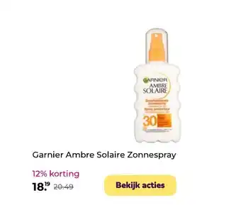 Plein.nl Garnier Ambre Solaire Zonnespray aanbieding