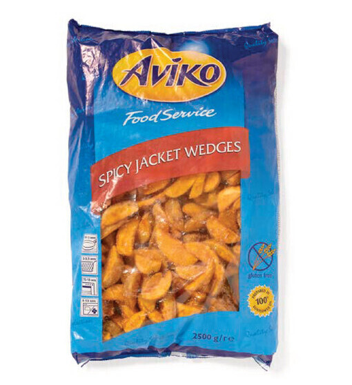 Aviko Spicy jacket wedges 2500 gram aanbieding bij HANOS