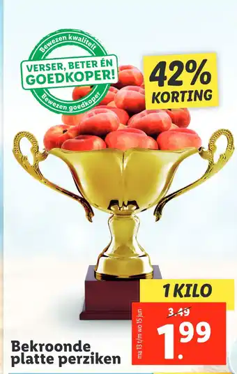 Lidl Bekroonde platte perziken aanbieding