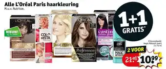 Kruidvat Alle L'Oréal Paris Haarkleuring 1+1 Gratis aanbieding