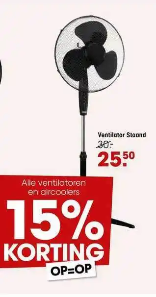 Kwantum Ventilator Staand aanbieding