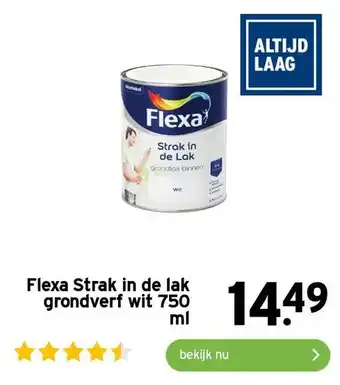 GAMMA Flexa Strak in de lak grondverf wit 750 ml aanbieding