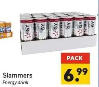 Tanger Markt Slammers Energy drink Pack aanbieding