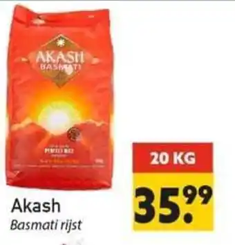 Tanger Markt Akash Basmati rijst 20 kg aanbieding