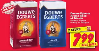 Nettorama Douwe egberts aroma rood of décafé aanbieding