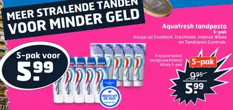 Trekpleister Aquafresh tandpasta aanbieding