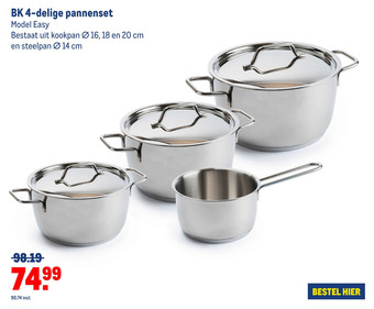 Makro BK 4-delige pannenset aanbieding