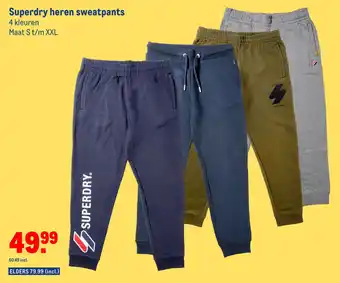 Makro Superdry heren sweatpants aanbieding