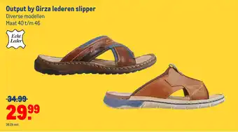 Makro Output by Girza lederen slipper aanbieding