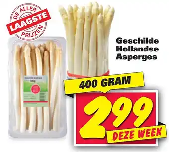 Nettorama Geschilde hollandse asperges 400 gram aanbieding