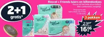 Trekpleister Rascal + friends luiers en billendoekjes aanbieding