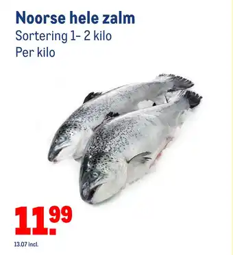 Makro Noorse hele zalm aanbieding