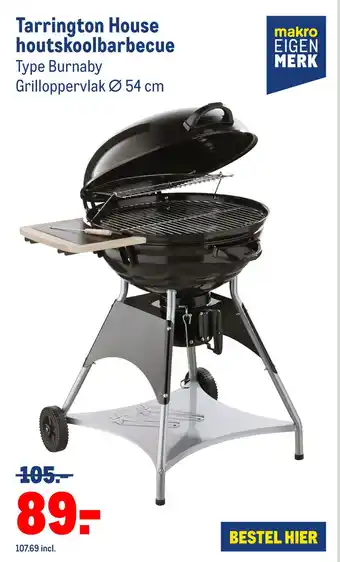 Makro Tarrington House houtskoolbarbecue Type Burnaby aanbieding