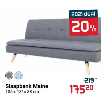 Beddenreus Slaapbank maine 105 x 181x 38 cm aanbieding