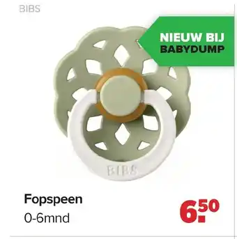 Baby-Dump Bibs Fopspeen 0-6mnd aanbieding