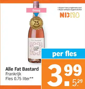 Albert Heijn Alle fat bastard 0.75 liter aanbieding