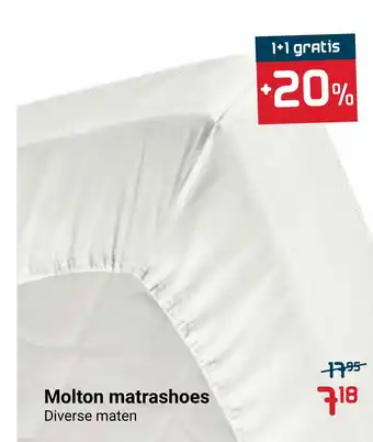 Beddenreus Molton matrashoes aanbieding